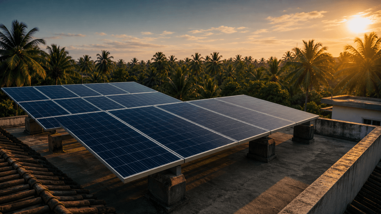 Commercial rooftop solar installation Kerala